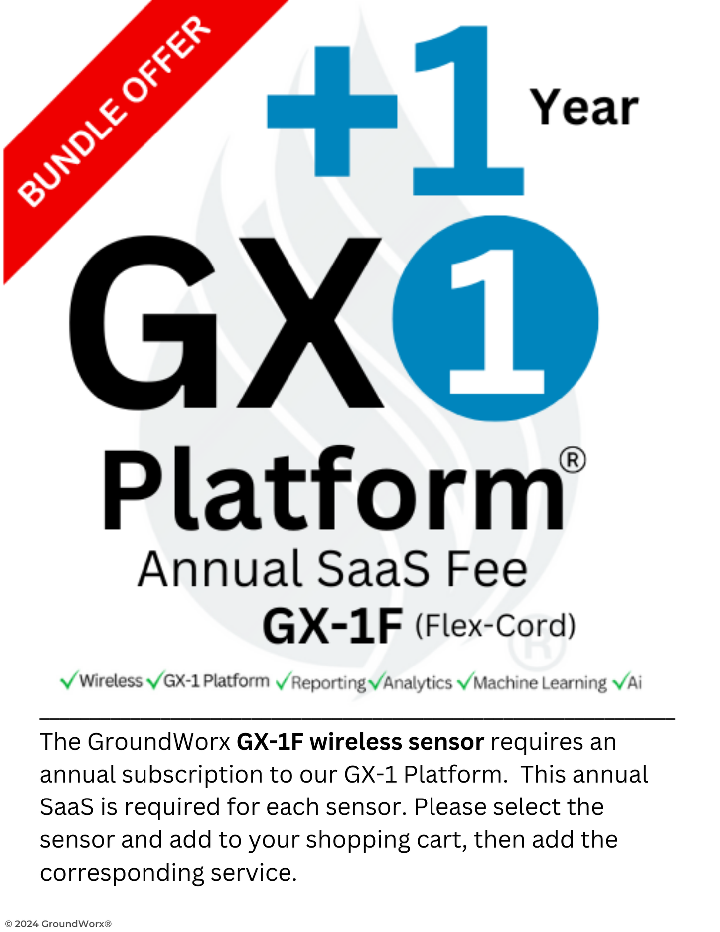 Group 1) GX-1 Platform - (1 Year) GX-1F (Turf, Trees & Soil) (SaaS)