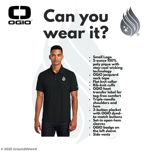 Group 9) a) Men's OGIO Shirt (Gray / Black)