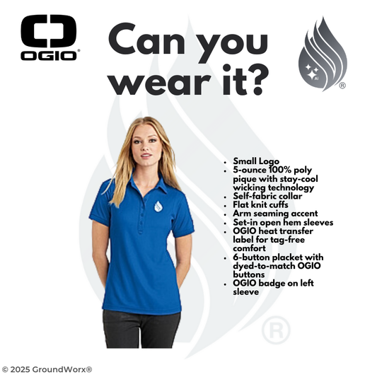 Group 9) d) Women's Jewel Polo - E (Royal Blue / White)