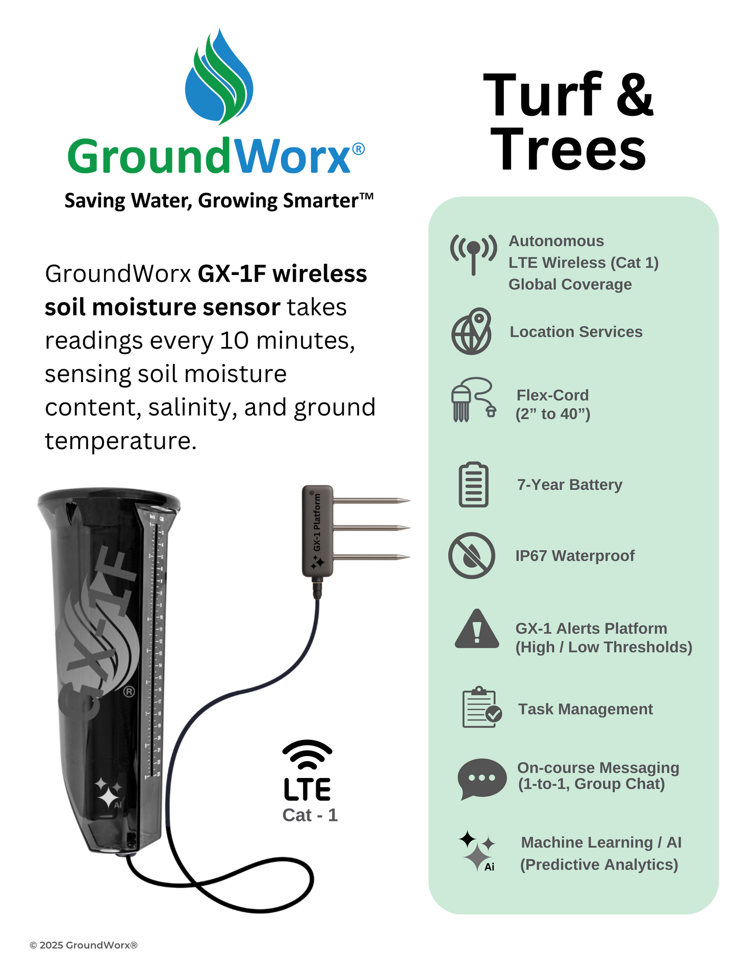Group 1) GX-1 Platform - (1 Year) GX-1F (2-Year Warranty) (Turf, Trees & Soil)