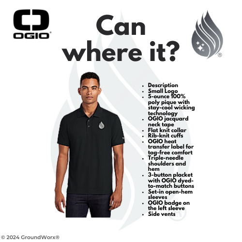 Group 9) g) Men's OGIO Slate Polo - E